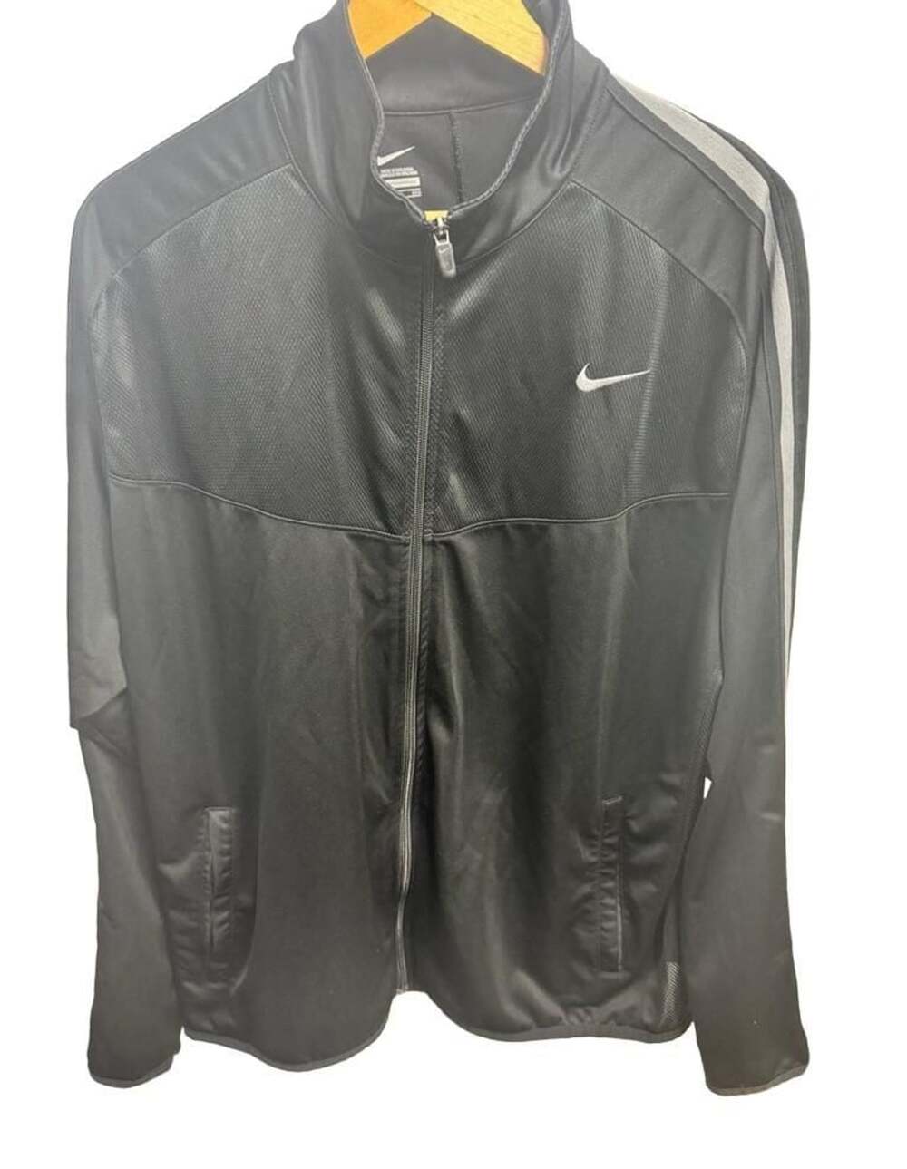 Nike Men's 2XL Black Full Zip Track Jacket Lightweight Athletic 519534-010